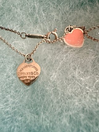 Collar Tiffany & Co. Corazón Rosa Plata