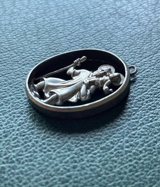 Medalla San Cristóbal Plata Ovalada
