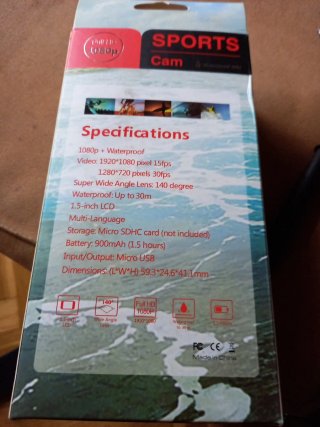 Cámara Sports Cam 30m Full HD