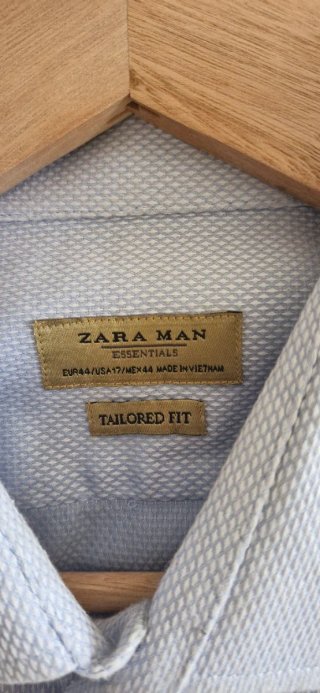 Camisa de vestir azul para hombre