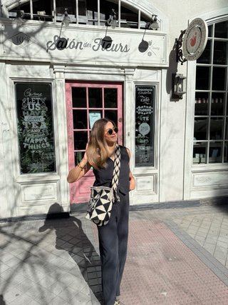 Bolso Wayuu Beige y Negro
