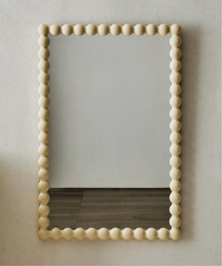 Espejo Zara Home Marco Madera Crema Nuevo sin usar