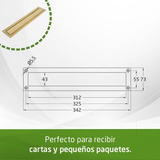 Amig bocacartas latón dorado puerta