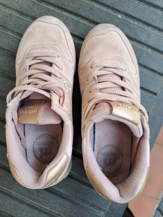 Scarpe donna Mistral rosa oro