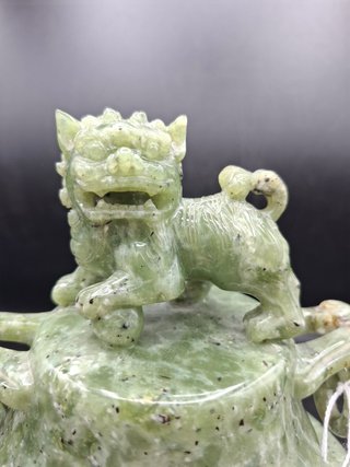 Gran Incensario Chino Serpentina con Dragones
