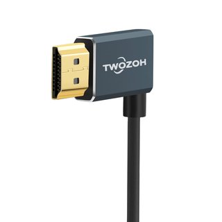Twozoh cable HDMI ultrafino ángulo izquierdo