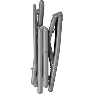 Tumbonas, aluminio, ajustable en 7 niveles, transpirable, gris oscuro