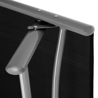 Tumbonas, aluminio, ajustable en 7 niveles, transpirable, gris oscuro
