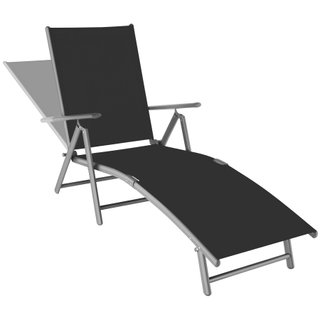 Tumbonas, aluminio, ajustable en 7 niveles, transpirable, gris oscuro
