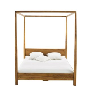 Cama con dosel 2m ancho