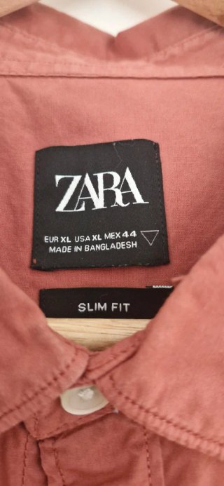 Camisa Zara Manga Larga Talla M Naranja