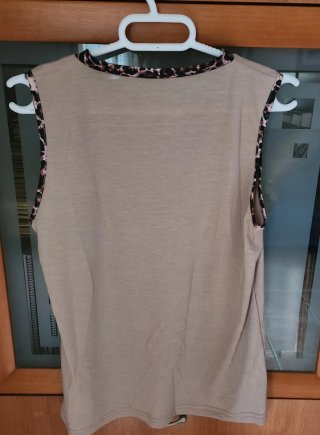 Camiseta sin mangas VCAY beige/multicolor Talla XS