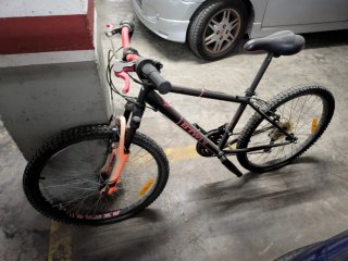 Bicicleta Infantil MTB Negra y Naranja