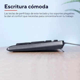 Trust teclado español resistente y silencioso
