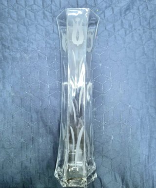 Jarrón de cristal grande 50x12cm