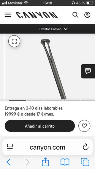 Tija carbono CANYON FLIP HEAD S14, 27,2