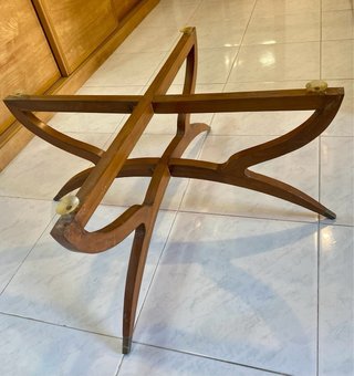 Mesa de Té Árabe Vintage - Latón Labrado y Madera.