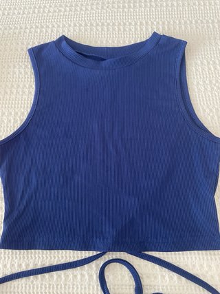 2 Tops Cortos Shein Naranja y Azul
