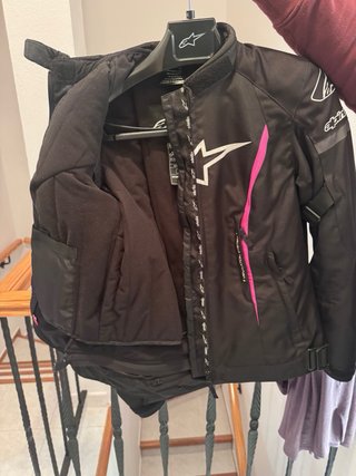 Chaqueta Moto Alpinestars Stella Mujer Negra/Rosa