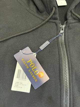 Felpa Polo Ralph Lauren nera con cavallino rosso