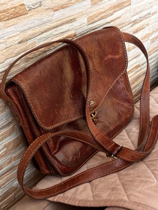 Borsa The Bridge vintage pelle con codice