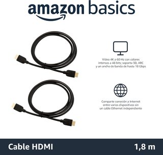 Amazon Basics cable HDMI 4K alta velocidad