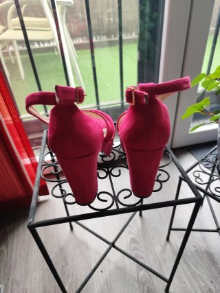 Sandalias fucsia mujer
