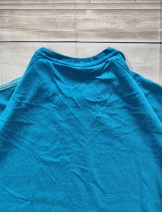 Camiseta Vintahe Adidas Azul Tres Rayas Hombre