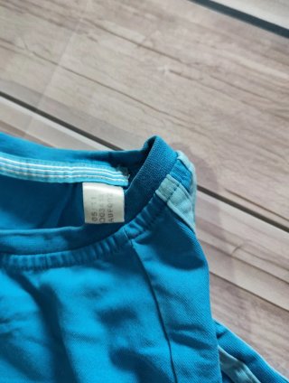 Camiseta Vintahe Adidas Azul Tres Rayas Hombre