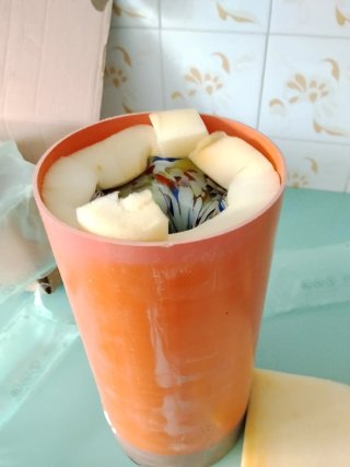 Vaso di vetro artistico multicolore