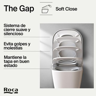 Tapa WC Roca The Gap Amortiguada Blanca