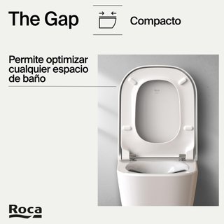 Tapa WC Roca The Gap Amortiguada Blanca