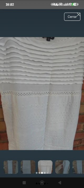 Vestido Massimo Dutti Blanco Talla L
