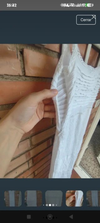 Vestido Massimo Dutti Blanco Talla L
