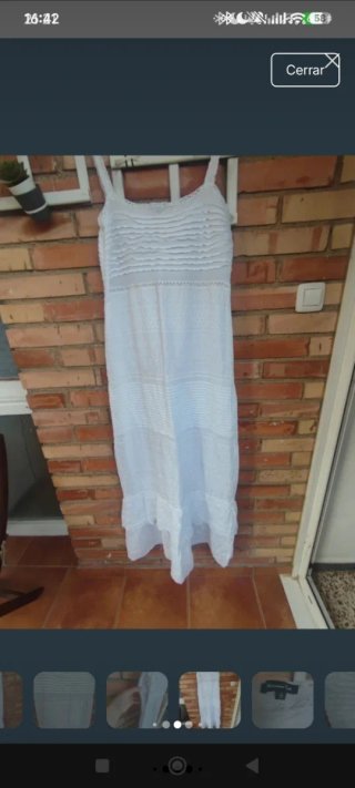 Vestido Massimo Dutti Blanco Talla L