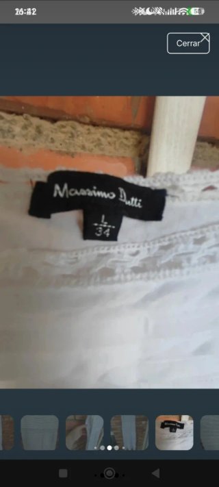Vestido Massimo Dutti Blanco Talla L