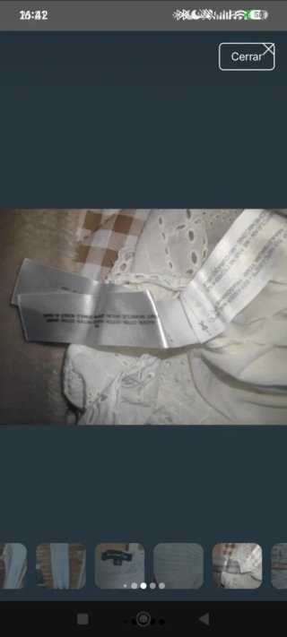 Vestido Massimo Dutti Blanco Talla L