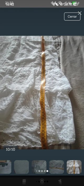 Vestido Massimo Dutti Blanco Talla L