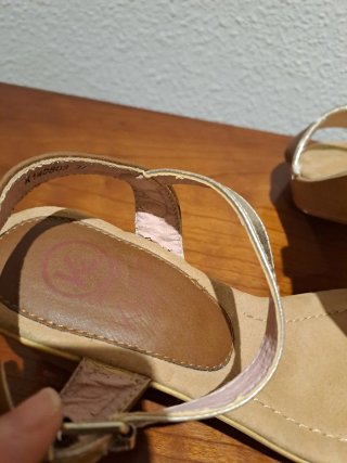 Sandalias cómodas mujer marrón/doradas T37