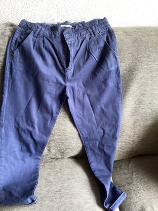 Pantalón de pinzas azul
