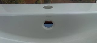 Lavabo de cerámica blanco