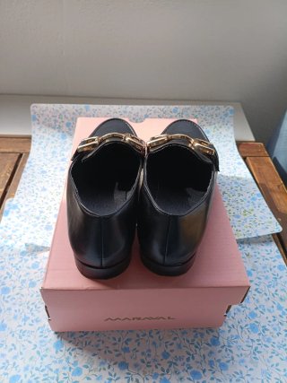 Mocasines negros talla 36 pie ancho