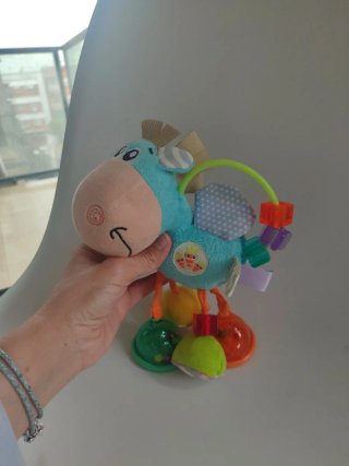 Sonajero Peluche Bebé Jirafa Azul