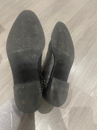 Botines Zara Talla 37 Tachas Piel Serpiente