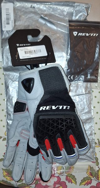 Guantes REV'IT! Sand 4 G Gris/Rojo Talla S