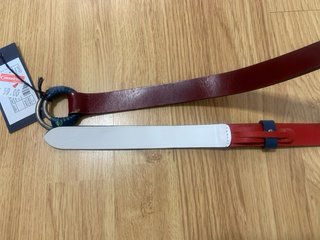 【GAS】Cinturón de piel Rojo y Blanco