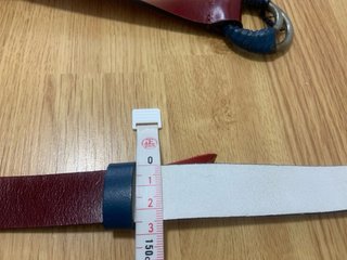 【GAS】Cinturón de piel Rojo y Blanco