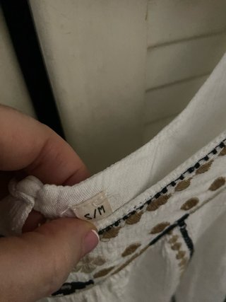Blusa Ibicenca Bordada Talla Única