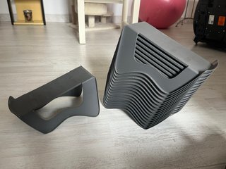 Zapatero organizador de plástico gris