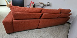 Sofá modular 3-4 plazas tela naranja